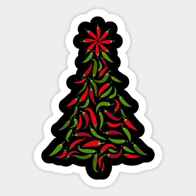 Red and Green Chile Pepper Tree Sticker by NeddyBetty